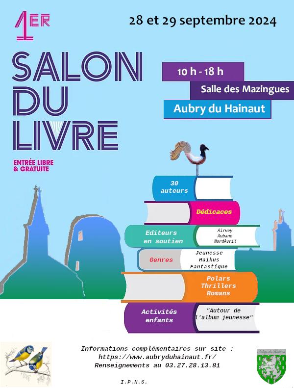 Affiche salon du livre aubry 16